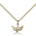 Holy Spirit Medal, Gold Filled - Gold-tone