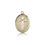 Cross Pendant, 14 Karat Gold - 14 KT Yellow Gold