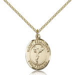 St. Sebastian Cheerleading Medal, Gold Filled, Medium - Gold-tone