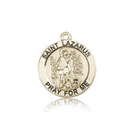 St. Lazarus Medal, 14 Karat Gold - 14 KT Yellow Gold