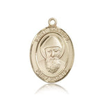 St. Sharbel Medal, 14 Karat Gold, Large - 14 KT Yellow Gold