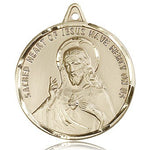 Scapular Medal, 14 Karat Gold - 14 KT Yellow Gold