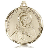 Scapular Medal, 14 Karat Gold - 14 KT Yellow Gold