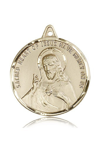 Scapular Medal, 14 Karat Gold - 14 KT Yellow Gold