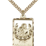 Communion First Reconciliation Medal, Gold Filled - 24&quot; 2.4mm Gold Plated Endless Chain