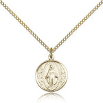 Miraculous Medal, Gold Filled - Gold-tone