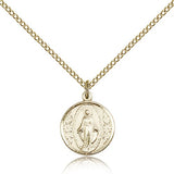 Miraculous Medal, Gold Filled - Gold-tone