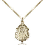 Maria Faustina Medal, Gold Filled - Gold-tone