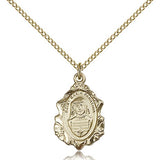 Maria Faustina Medal, Gold Filled - Gold-tone