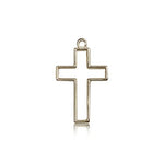 Cross Pendant, 14 Karat Gold - 14 KT Yellow Gold