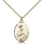 Scapular Medal, Gold Filled - Gold-tone