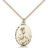 Scapular Medal, Gold Filled - Gold-tone