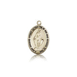 Miraculous Medal, 14 Karat Gold - 14 KT Yellow Gold