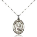 St. Victoria Medal, Sterling Silver, Medium - 18&quot; 1.2mm Sterling Silver Chain + Clasp