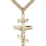 St. Andrew Medal, Gold Filled - 24&quot; 2.4mm Gold Plated Endless Chain
