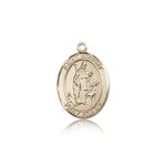 St. Hubert of Liege Medal, 14 Karat Gold, Medium - 14 KT Yellow Gold