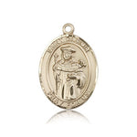 St. Casimir of Poland Medal, 14 Karat Gold, Large - 14 KT Yellow Gold