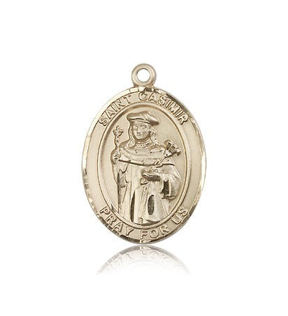 St. Casimir of Poland Medal, 14 Karat Gold, Large - 14 KT Yellow Gold