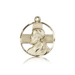 Head of Christ Medal, 14 Karat Gold - 14 KT Yellow Gold