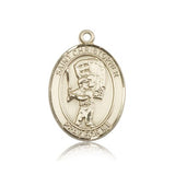 St. Christopher Baseball Medal, 14 Karat Gold, Large - 14 KT Yellow Gold