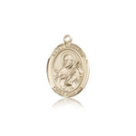 St. Meinrad of Einsideln Medal, 14 Karat Gold, Medium - 14 KT Yellow Gold