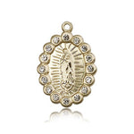 Our Lady of Guadalupe Medal, 14 Karat Gold - 14 KT Yellow Gold