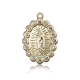 Our Lady of Guadalupe Medal, 14 Karat Gold - 14 KT Yellow Gold