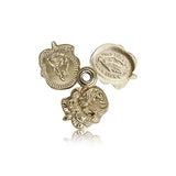 Rosebud Medal, 14 Karat Gold - 14 KT Yellow Gold