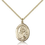 St. Joan of Arc Medal, Gold Filled, Medium - Gold-tone