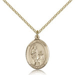 St. Zachary Medal, Gold Filled, Medium - Gold-tone