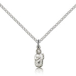 St. Jude Medal, Sterling Silver - 18&quot; 1.2mm Sterling Silver Chain + Clasp