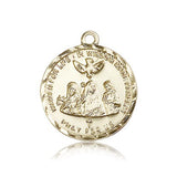 3-Doctors Medal, 14 Karat Gold - 14 KT Yellow Gold