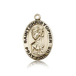 St. Christopher Medal, 14 Karat Gold - 14 KT Yellow Gold