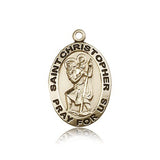 St. Christopher Medal, 14 Karat Gold - 14 KT Yellow Gold