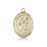 St. Gertrude of Nivelles Medal, 14 Karat Gold, Large - 14 KT Yellow Gold