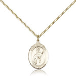 St. Sebastian Rodeo Medal, Gold Filled, Medium - Gold-tone