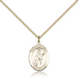 St. Sebastian Rodeo Medal, Gold Filled, Medium - Gold-tone
