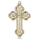 Cross Pendant, 14 Karat Gold - 14 KT Yellow Gold