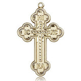 Cross Pendant, 14 Karat Gold - 14 KT Yellow Gold