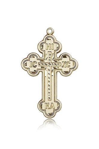 Cross Pendant, 14 Karat Gold - 14 KT Yellow Gold