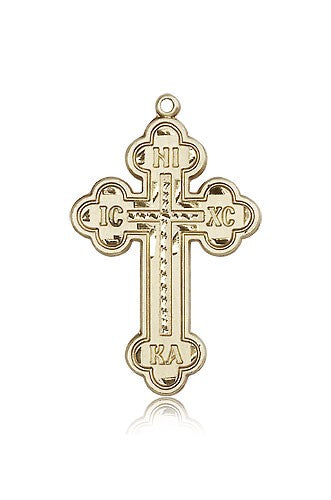 Cross Pendant, 14 Karat Gold - 14 KT Yellow Gold