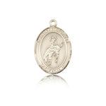 St. Christopher Rodeo Medal, 14 Karat Gold, Medium - 14 KT Yellow Gold