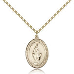 Miraculous Medal, Gold Filled, Medium - Gold-tone