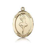 St. Sebastian Dance Medal, 14 Karat Gold, Large - 14 KT Yellow Gold
