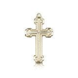 Cross Pendant, 14 Karat Gold - 14 KT Yellow Gold