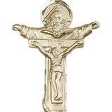 Trinity Crucifix Pendant, 14 Karat Gold - 14 KT Yellow Gold