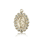 Miraculous Medal, 14 Karat Gold - 14 KT Yellow Gold