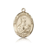 St. Gemma Galgani Medal, 14 Karat Gold, Large - 14 KT Yellow Gold
