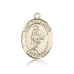 St. Christopher Softball Medal, 14 Karat Gold, Large - 14 KT Yellow Gold