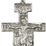 Large Sterling Silver San Damiano Crucifix Pendant